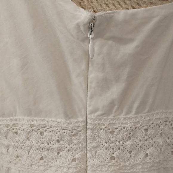 Bohemian White Cotton Dress Summer Flowing Maxi - Picture 7 of 8